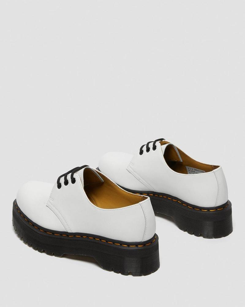 Zapatos Plataforma Dr Martens 1461 Smooth Cuero Mujer Blancos | MX 407CTV